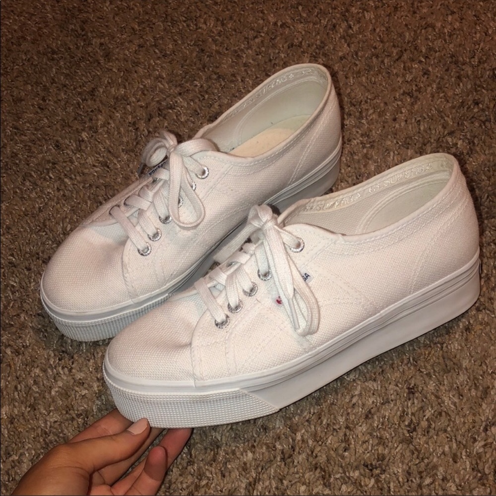 White Platform Supergas NWOT